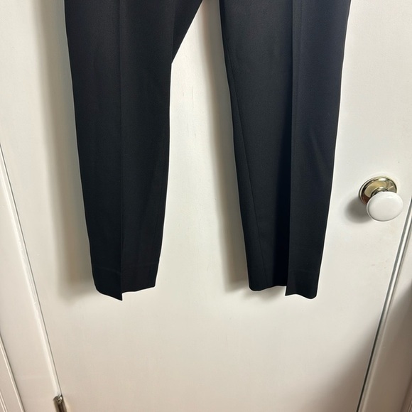 Carolina Herrera Black Wool Slim Straight Leg Trousers Size 2 Quiet Luxury - Picture 3 of 12